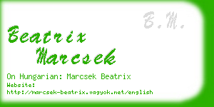 beatrix marcsek business card